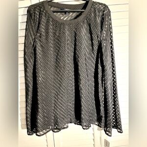 NWT Rachel Roy crew neck sheer blouse shirt top sz XXL